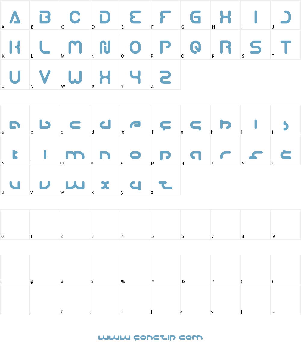 techno VARIOUS Font Character